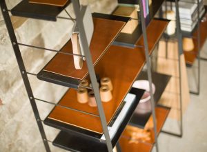 Detail Photo showing shelving on STAKK Freestanding Steel Shelving Unit by DYEHOUSE